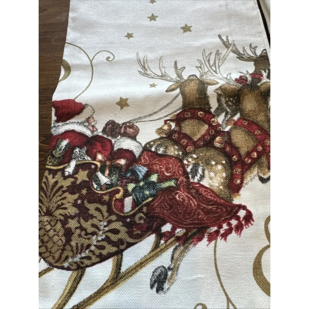 (2) Williams Sonoma Twas the Night Tea Towels~20